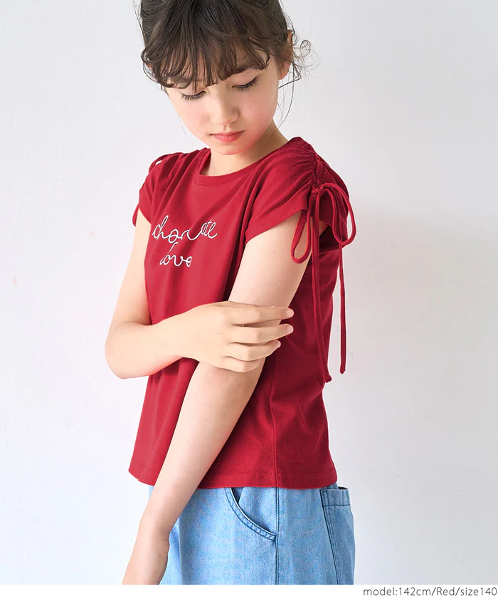 肩リボントップス キッズ メール便可 - Image 10