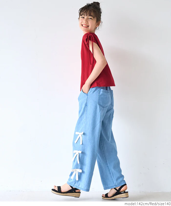 肩リボントップス キッズ メール便可 - Image 11