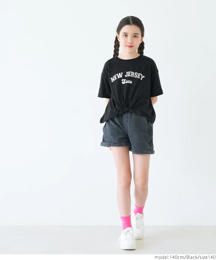 裾リボン結びビックTシャツ キッズ メール便可 - Image 10