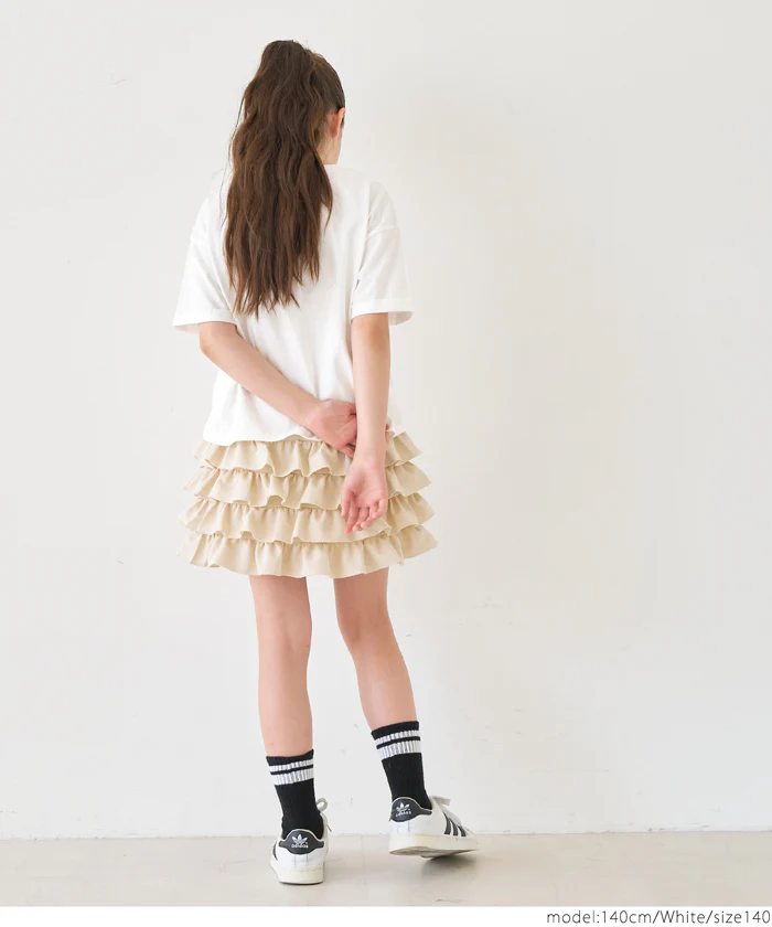 裾リボン結びビックTシャツ キッズ メール便可 - Image 5