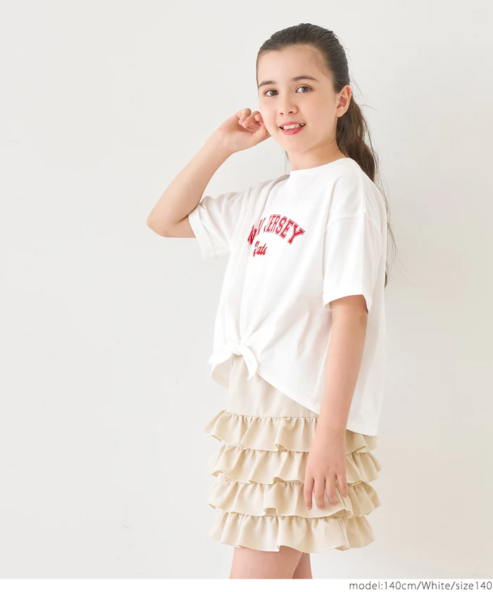 裾リボン結びビックTシャツ キッズ メール便可 - Image 6