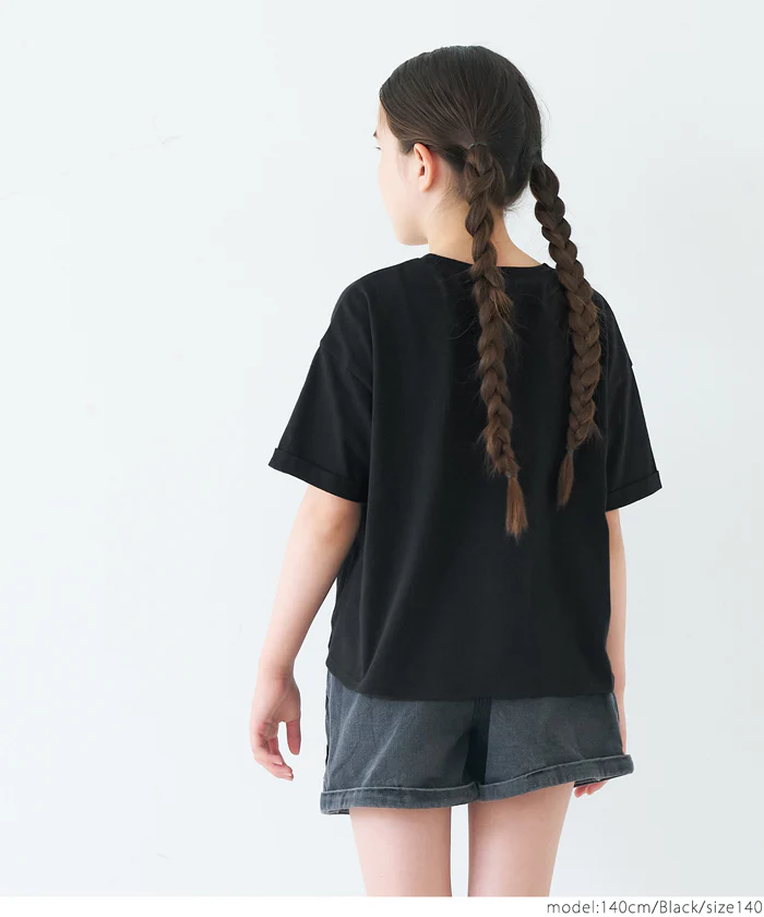 裾リボン結びビックTシャツ キッズ メール便可 - Image 8