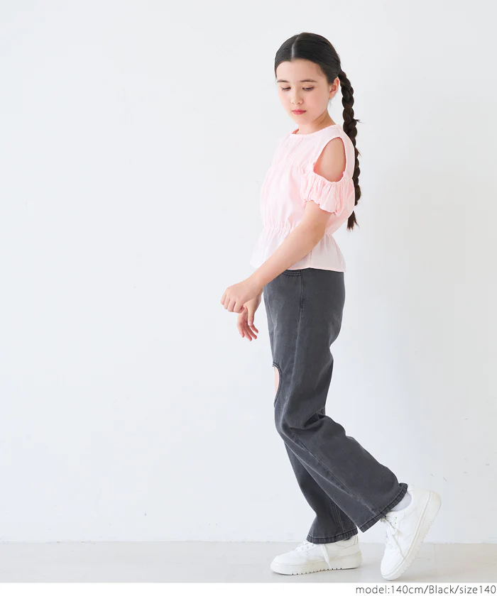 デニムハートデザインパンツ キッズ メール便不可 - Image 10
