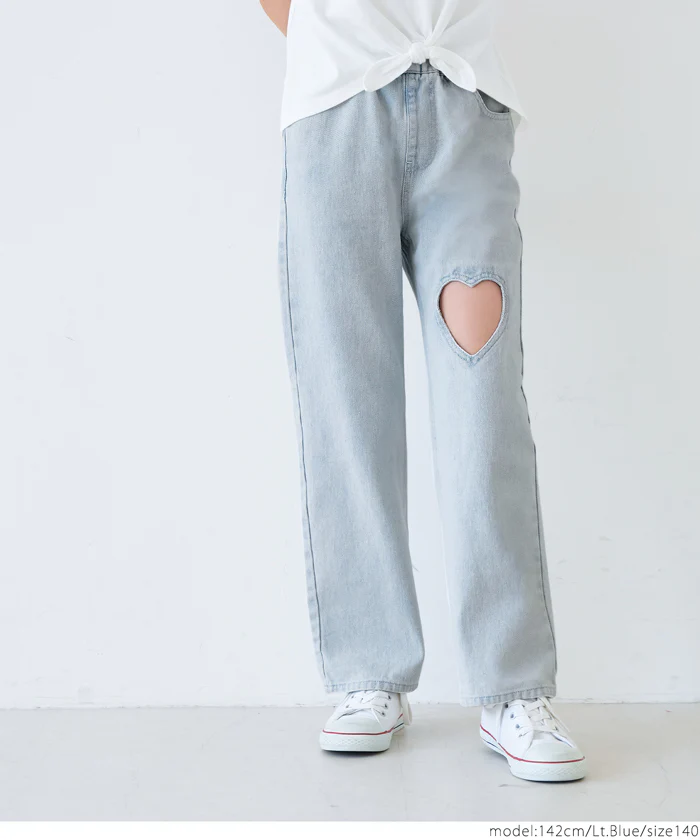 デニムハートデザインパンツ キッズ メール便不可 - Image 2