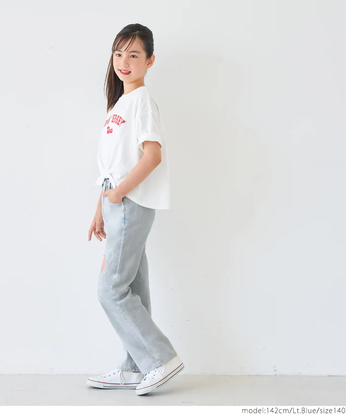 デニムハートデザインパンツ キッズ メール便不可 - Image 3