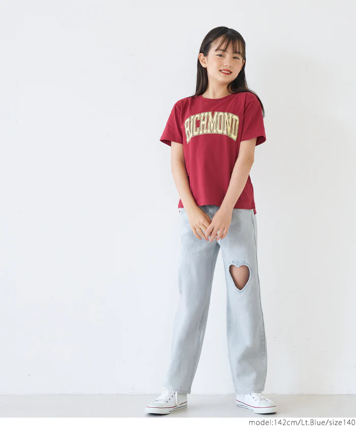 デニムハートデザインパンツ キッズ メール便不可 - Image 4