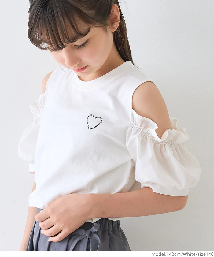 肩あきTシャツ キッズ メール便可 - Image 11