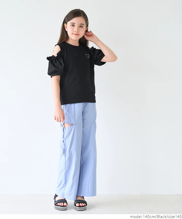 肩あきTシャツ キッズ メール便可 - Image 2