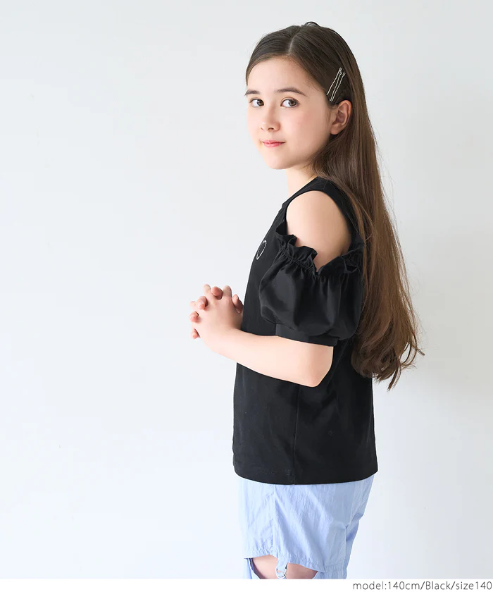 肩あきTシャツ キッズ メール便可 - Image 3