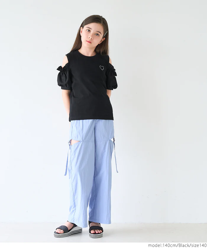 肩あきTシャツ キッズ メール便可 - Image 4