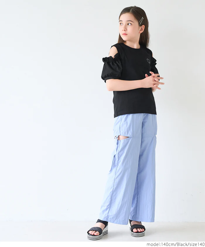 肩あきTシャツ キッズ メール便可 - Image 6
