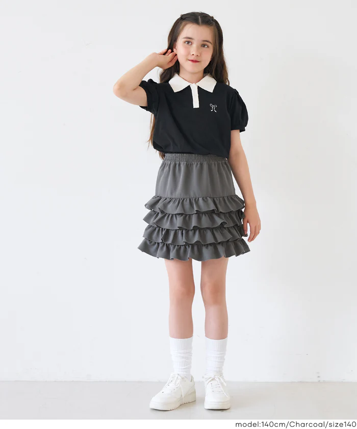 セール★1690円→1490円 ティアードフリルミニスカート キッズ メール便不可 - Image 10