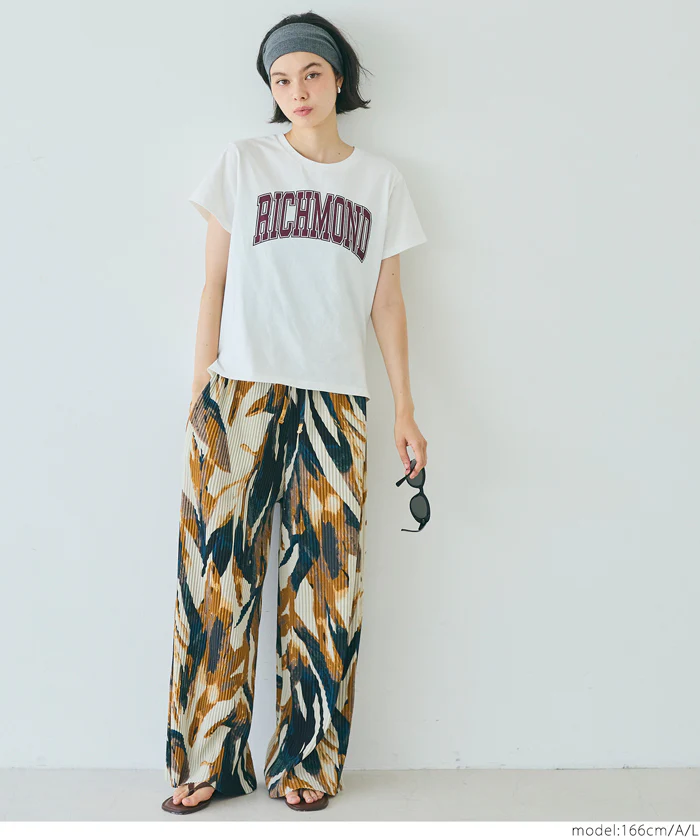 柄リブパンツ レディース メール便不可 - Image 5