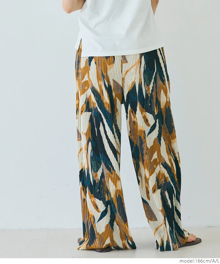 柄リブパンツ レディース メール便不可 - Image 6