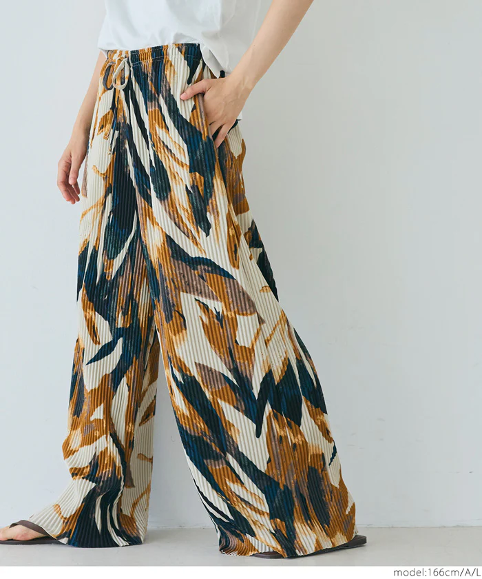 柄リブパンツ レディース メール便不可 - Image 7