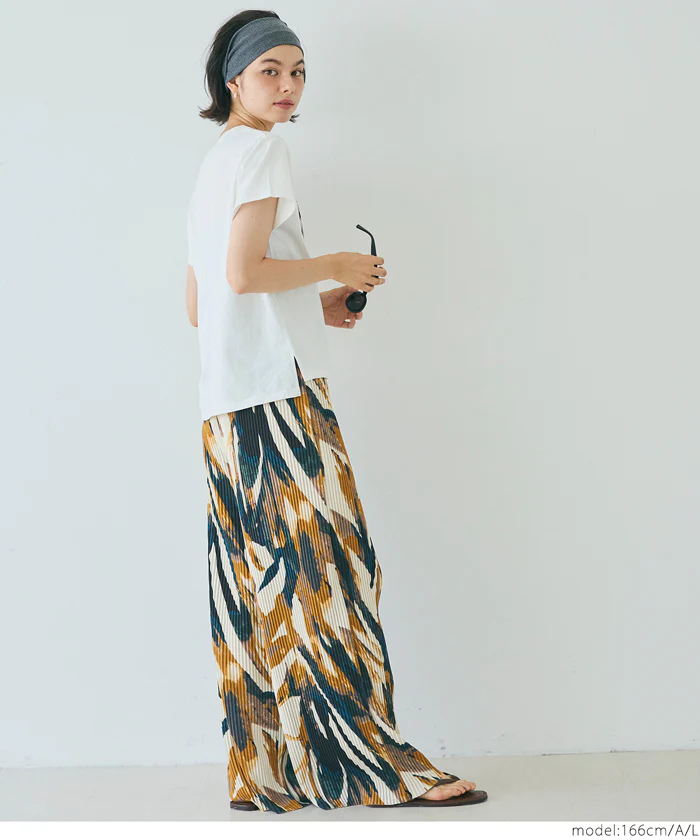 柄リブパンツ レディース メール便不可 - Image 9