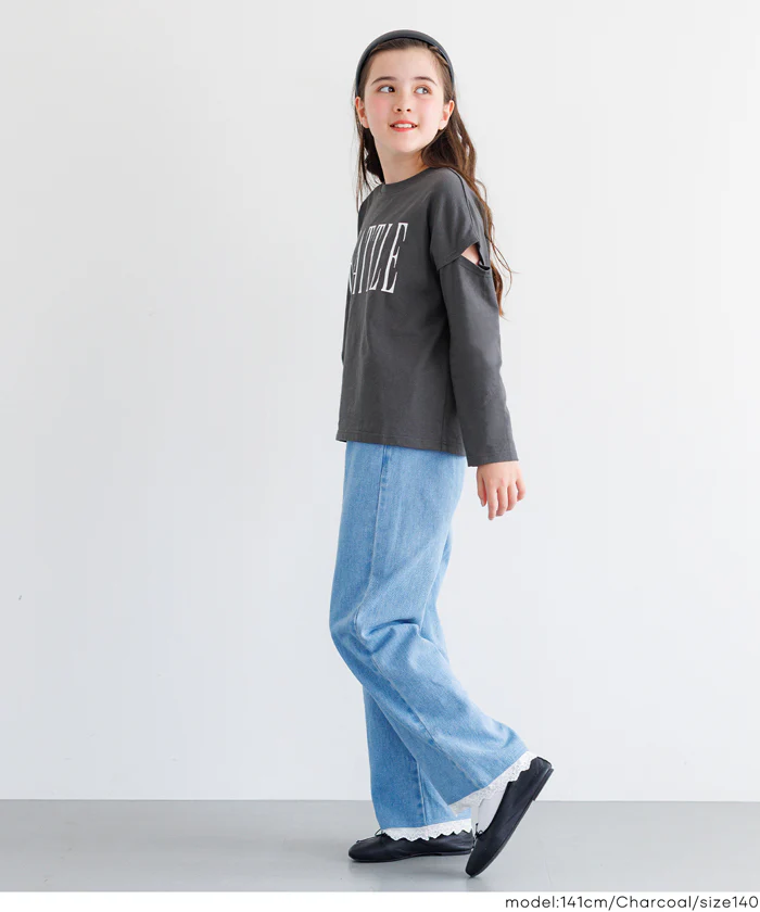 セール★1290円→550円 肩あきプリントTシャツ キッズ メール便不可 - Image 2