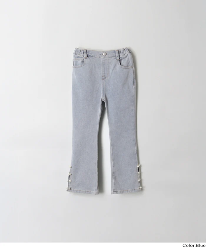セール★2490円→1690円 デニム裾パールパンツ キッズ メール便不可 - Image 10