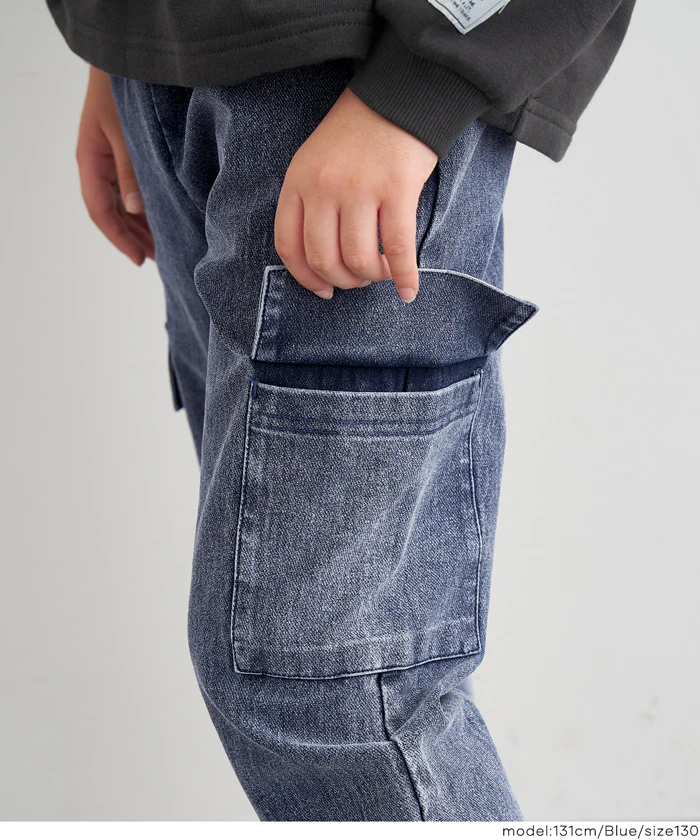 セール★2490円→1990円 カットデニムジョガーパンツ キッズ メール便不可 - Image 5