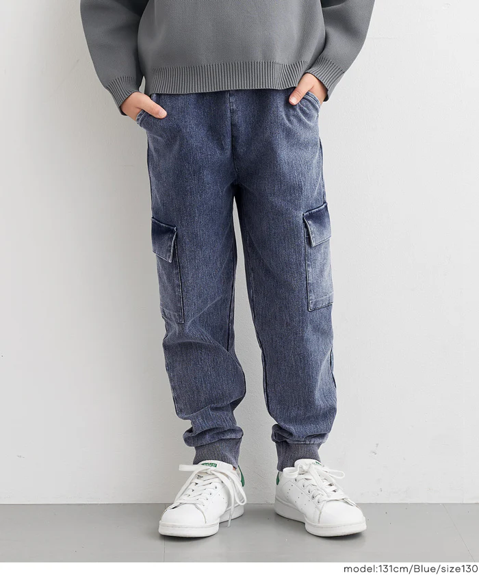 セール★2490円→1990円 カットデニムジョガーパンツ キッズ メール便不可 - Image 6