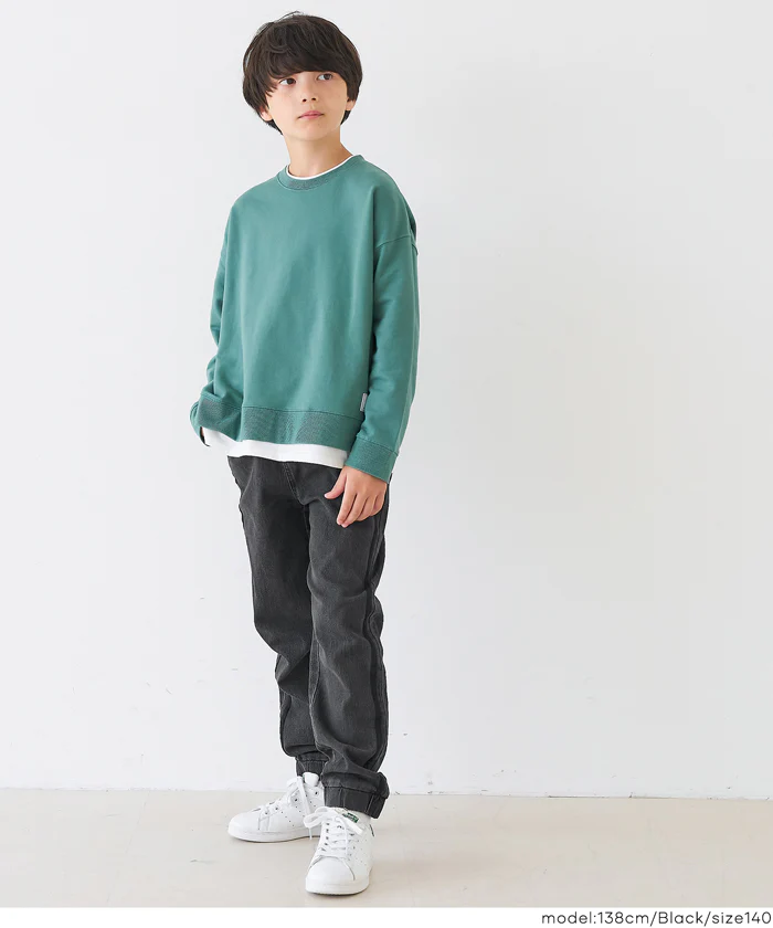 デニムサイドラインジョガーパンツ キッズ メール便不可 - Image 10