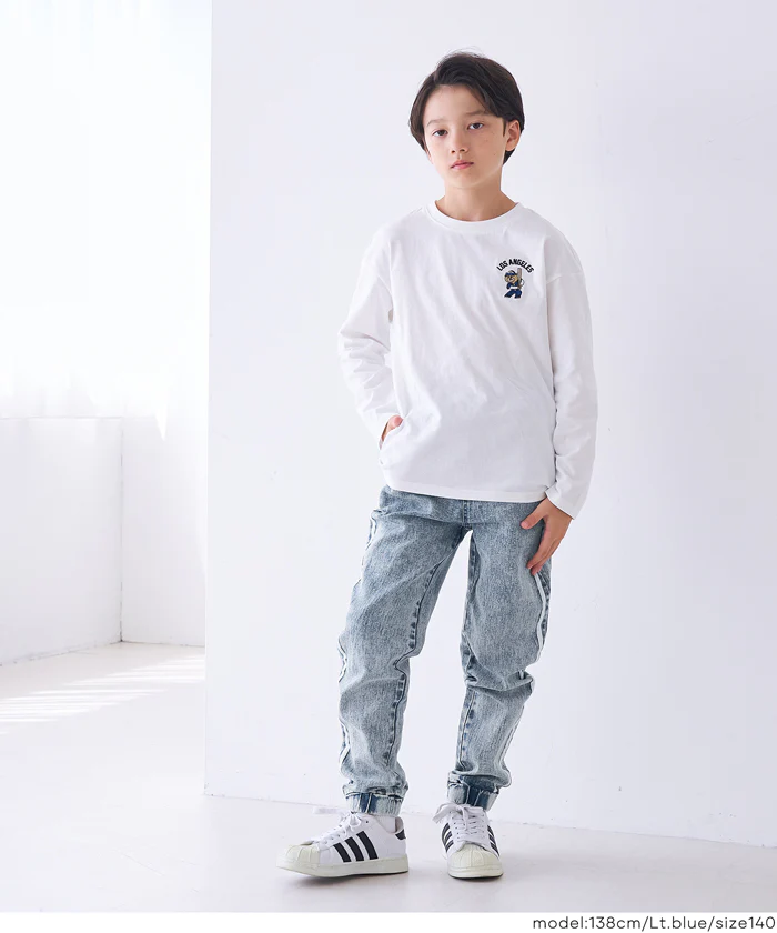 デニムサイドラインジョガーパンツ キッズ メール便不可 - Image 2