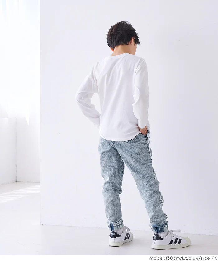 デニムサイドラインジョガーパンツ キッズ メール便不可 - Image 4