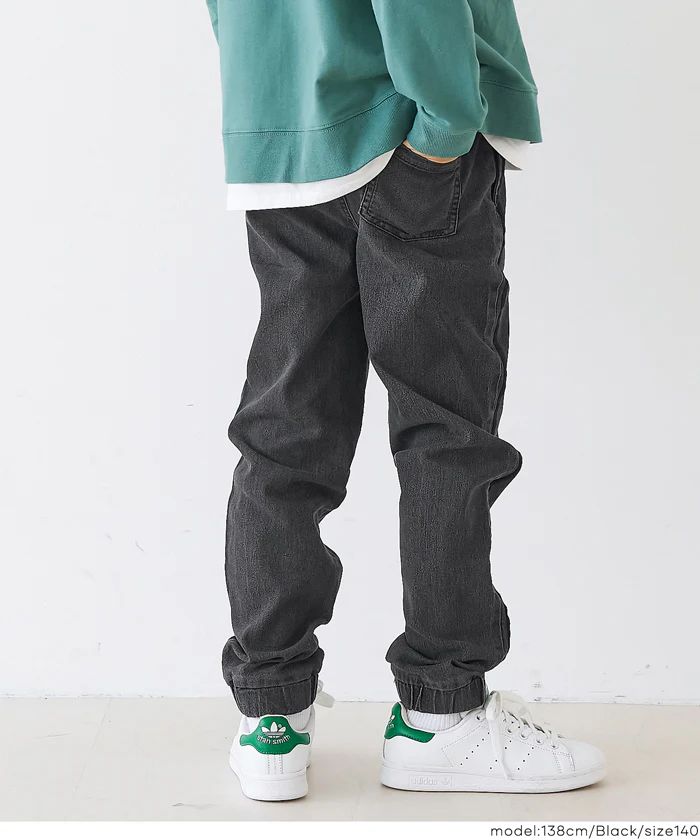デニムサイドラインジョガーパンツ キッズ メール便不可 - Image 9