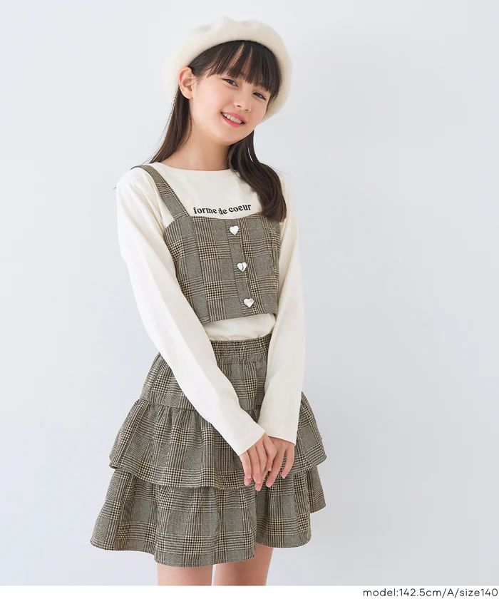 ハートボタンビスチェ＆Tシャツ 2点セット キッズ メール便不可 - Image 10