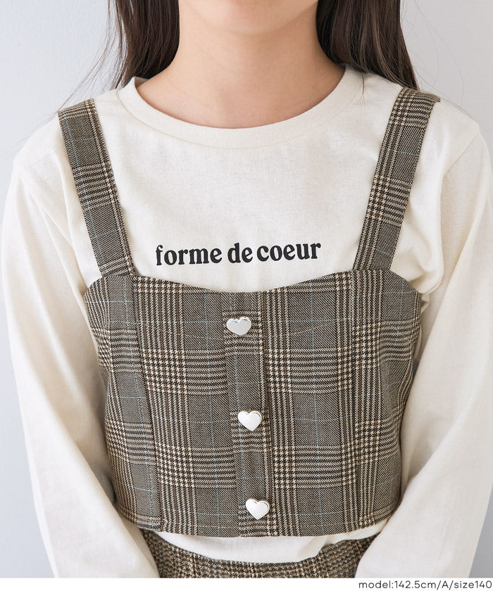 ハートボタンビスチェ＆Tシャツ 2点セット キッズ メール便不可 - Image 11