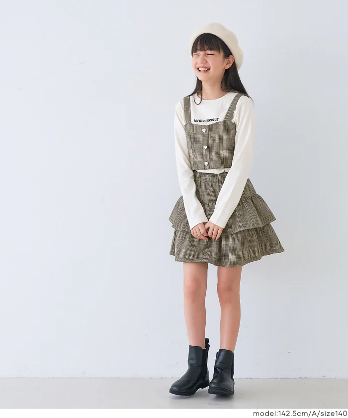 ハートボタンビスチェ＆Tシャツ 2点セット キッズ メール便不可 - Image 14