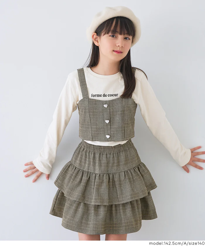 ハートボタンビスチェ＆Tシャツ 2点セット キッズ メール便不可 - Image 15
