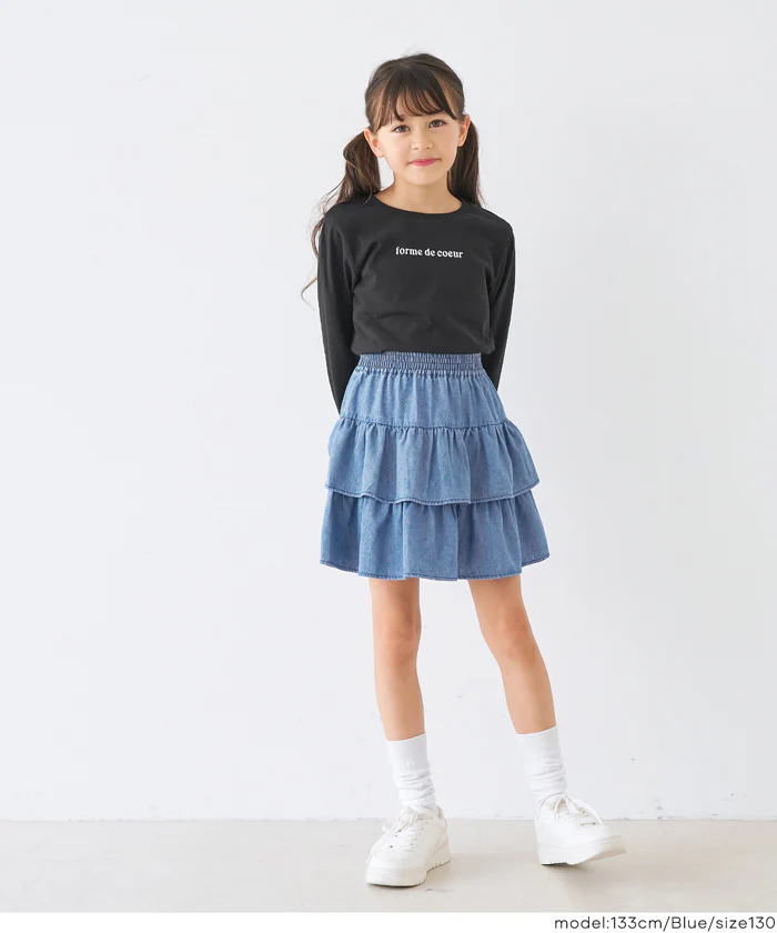 ハートボタンビスチェ＆Tシャツ 2点セット キッズ メール便不可 - Image 4