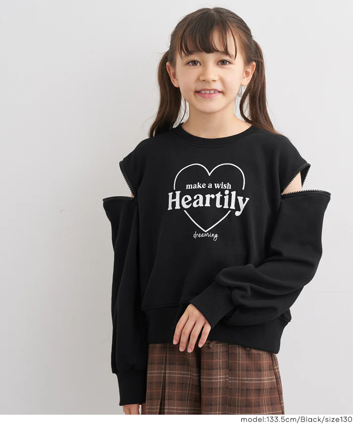 セール★1690円→990円 ジップ肩あきスウェットトップス キッズ メール便不可 - Image 11