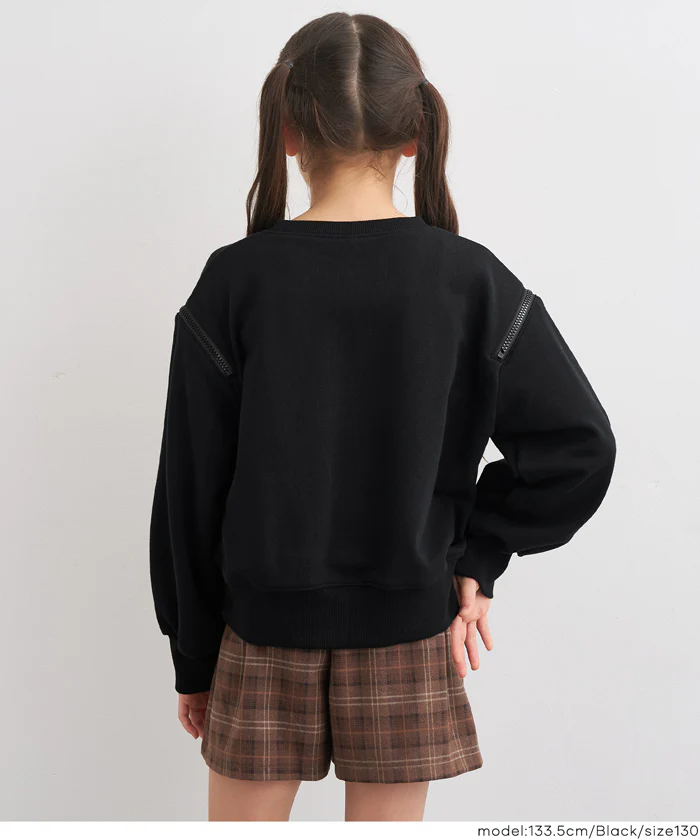 セール★1690円→990円 ジップ肩あきスウェットトップス キッズ メール便不可 - Image 9