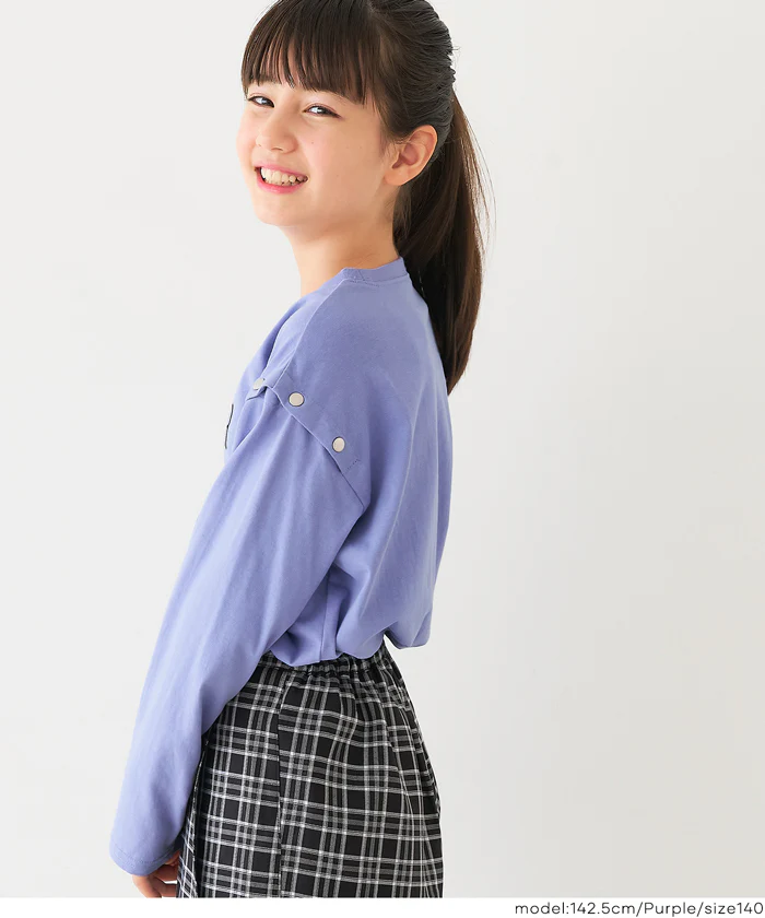 セール★1490円→550円 肩ボタンあき長袖Tシャツ キッズ メール便不可 - Image 6