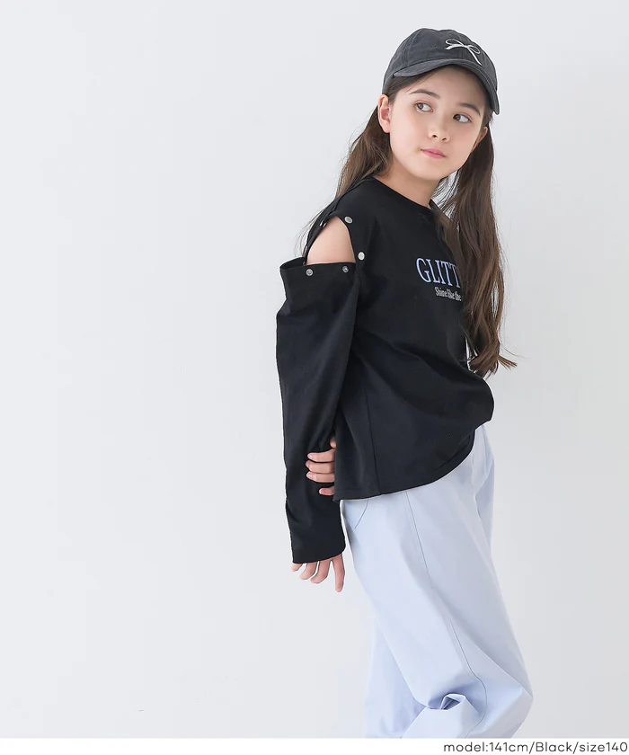 セール★1490円→550円 肩ボタンあき長袖Tシャツ キッズ メール便不可 - Image 9