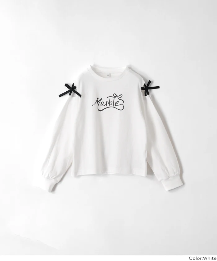 セール★1290円→550円 肩あきリボン長袖Tシャツ キッズ メール便不可 - Image 14