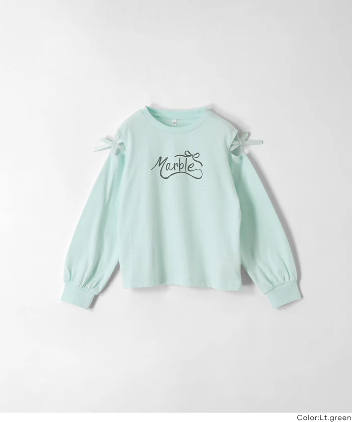 セール★1290円→550円 肩あきリボン長袖Tシャツ キッズ メール便不可 - Image 15