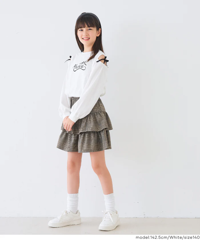 セール★1290円→550円 肩あきリボン長袖Tシャツ キッズ メール便不可 - Image 7
