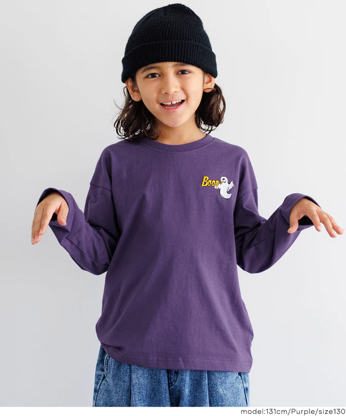 セール★990円→550円 ゴースト刺繍長袖Tシャツ キッズ メール便不可 - Image 6