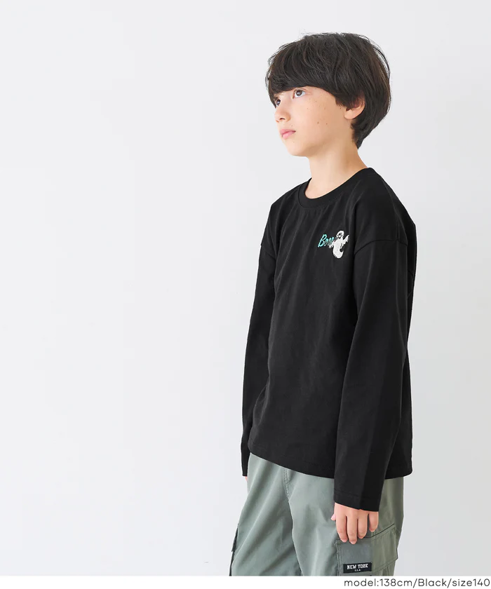 セール★990円→550円 ゴースト刺繍長袖Tシャツ キッズ メール便不可 - Image 9