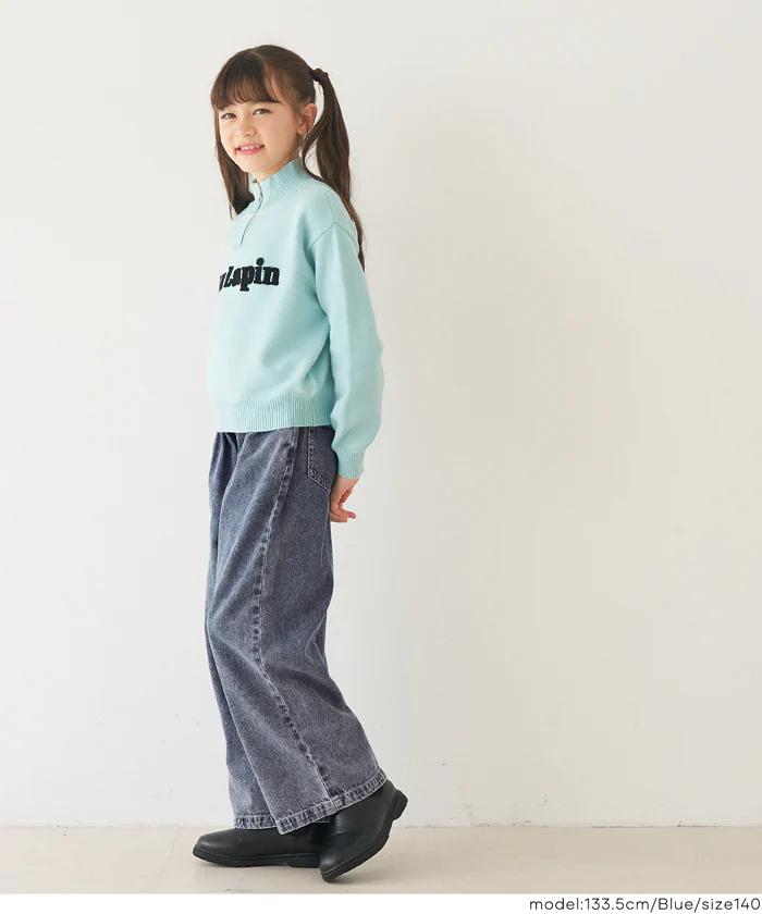 デニムワイドパンツ キッズ メール便不可 - Image 6