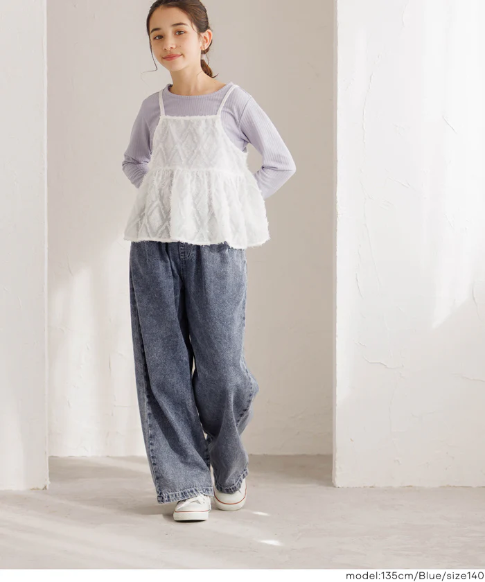 デニムワイドパンツ キッズ メール便不可 - Image 7