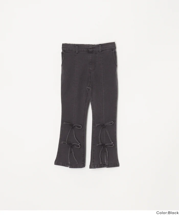 デニムリボンセミフレアパンツ キッズ メール便不可 - Image 16