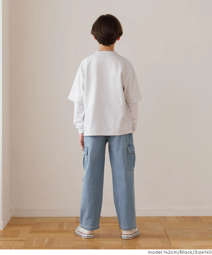 セール★2290円→1690円 デニムカーゴパンツ キッズ メール便不可 - Image 5
