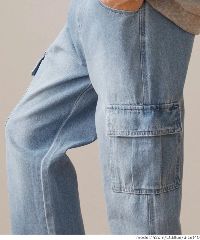 セール★2290円→1690円 デニムカーゴパンツ キッズ メール便不可 - Image 7