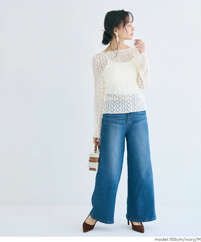 ストレッチレーストップス レディース メール便不可 - Image 2