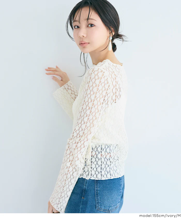 ストレッチレーストップス レディース メール便不可 - Image 3