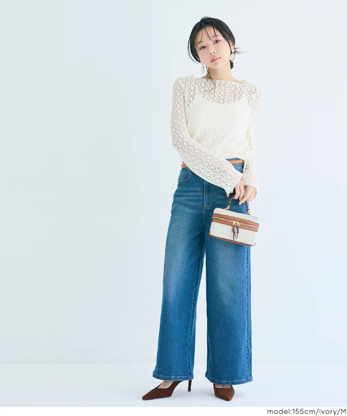 ストレッチレーストップス レディース メール便不可 - Image 5